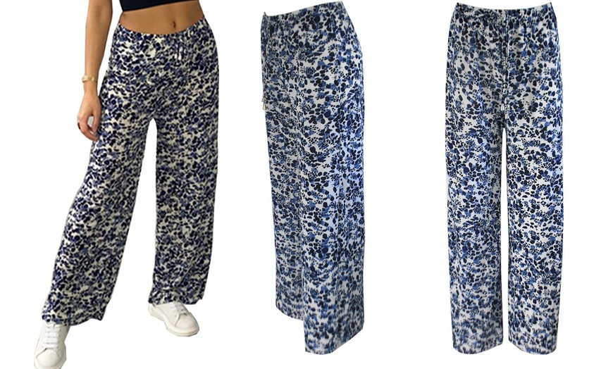 Image 10: Animal Prints Wide Leg Palazzo Trousers