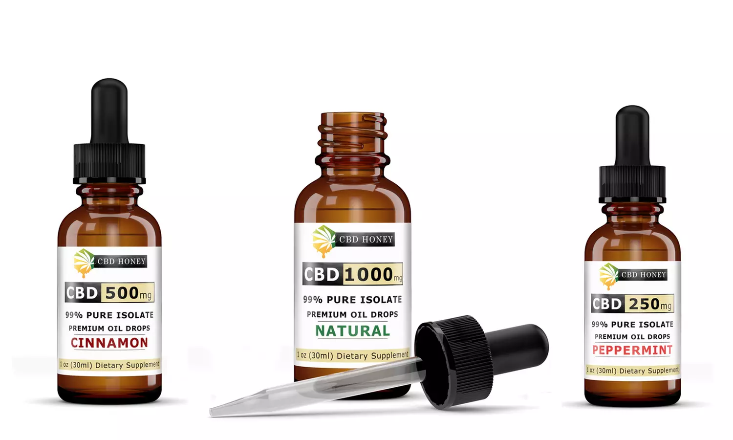 99% Pure Isolate CBD Oil Blend from CBD Honey (50, 250, 500, or 1000mg) - Primary Image