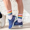Image 1: 1x, 6x oder 12x Crew-Socken mit Regenbogenmuster