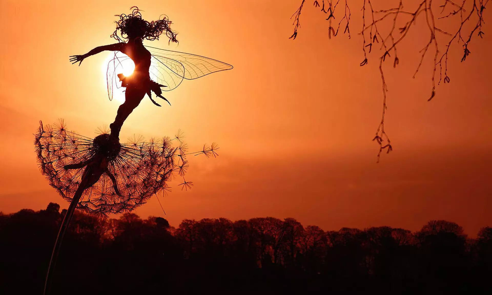 Dandelion Flower Fairy Patio Decorative Ornament