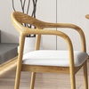 Image 2: 2 sillones de mesa en fresno y lino natural crudo, Titus de Dossense