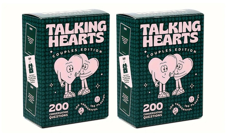 Image 4: One or Two Talking Hearts: Couples Card Game – 200 Conversation Cards 