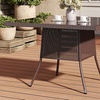 Image 17: Outdoor Garden Rattan Effect Tempered Glass Coffee Table with 6 Styles