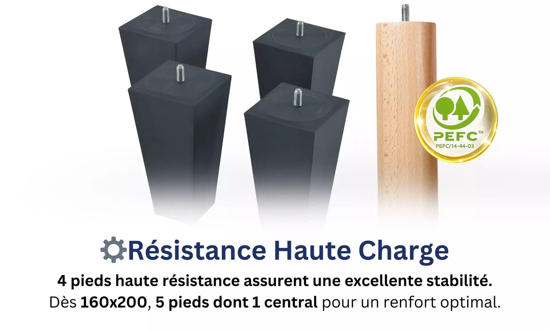 Ensemble sommier à lattes dynamiques et matelas à mémoire de forme