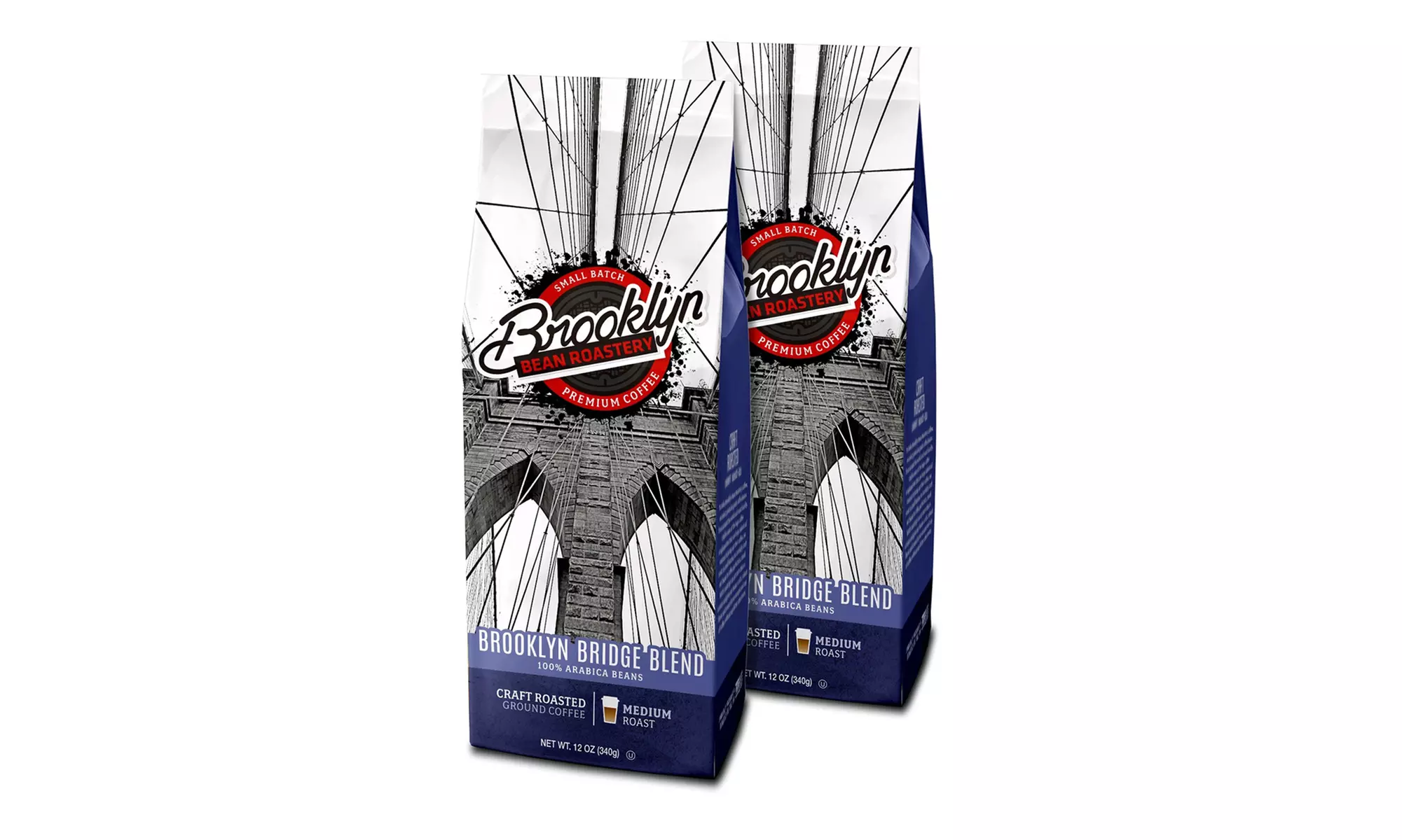 Brooklyn Bean Ground Coffee 12 Ounce Bags - 2 pk or 6 pk