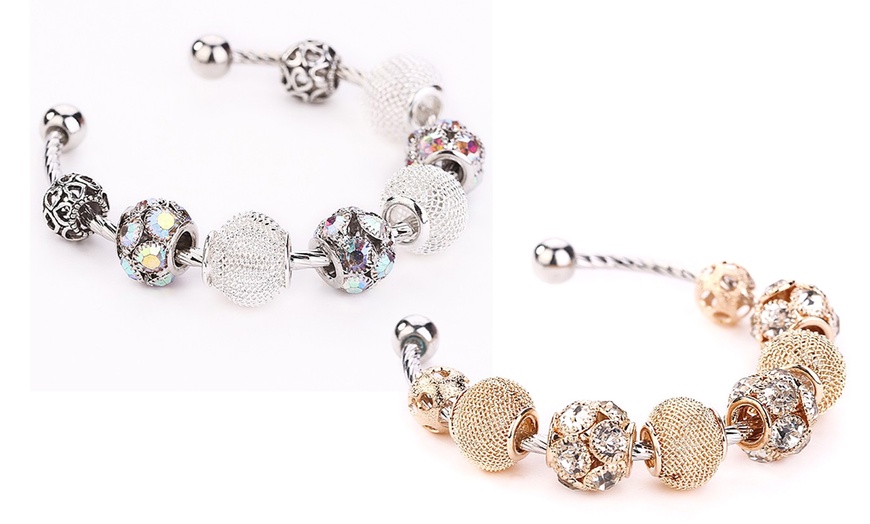 Image 1: Crystal Charm Bracelet