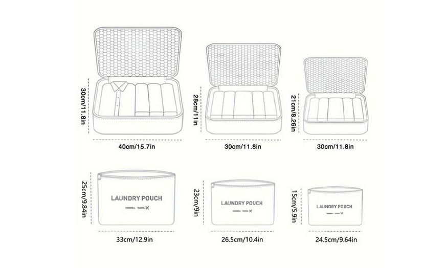 Image 14: 1 o 2 set di 6 organizzatori per valigia