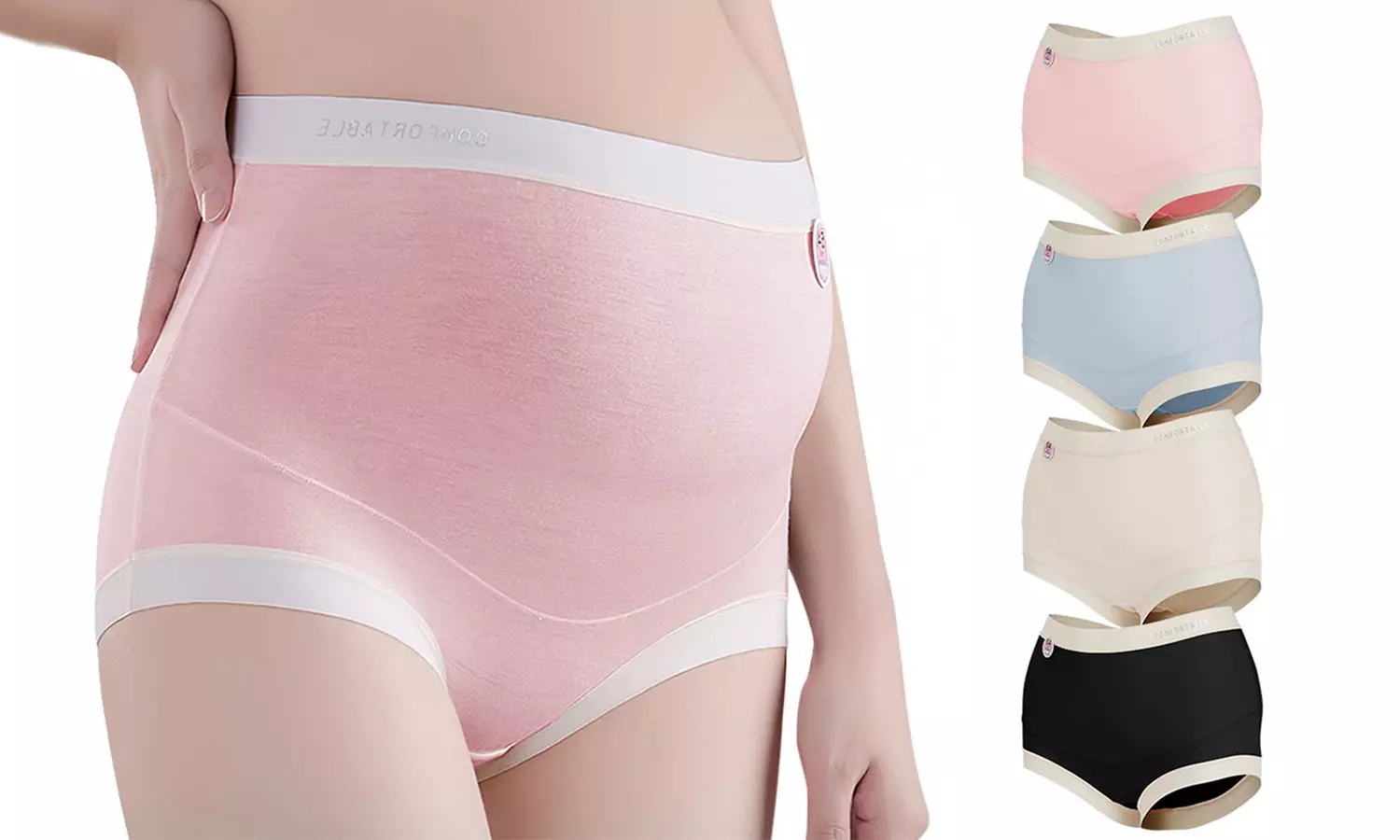 4-Pack Maternity Underwear Over Bump Cotton Pregnancy Panties Plus Size