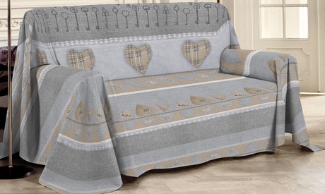 Telo arredo copritutto Made in Italy da 1 o 2 piazze, disponibile in 3 fantasie e vari colori