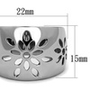 Image 4: Women's Stainless Steel 316 High Polished Flower Design Fashion Ring 