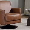 Image 1: HOMCOM Upholstered PU Leather Armchair for Living Room