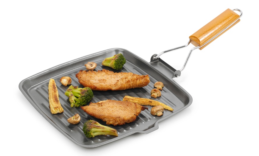 Image 5: Homiu Non-Stick Carbon Steel Griddle Pan
