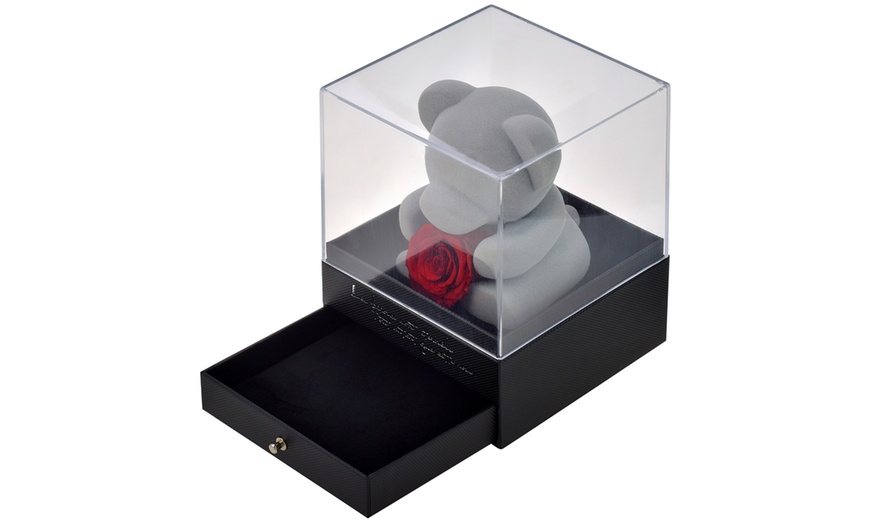 Image 5: Portagioie con orsacchiotto e rosa eterna SC Crystal