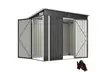Metal Garden Storage Shed with Double and Side Doors - Image 2