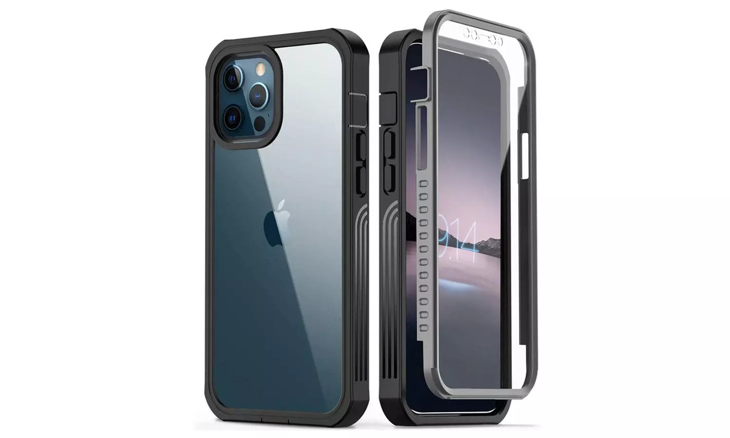 iPhone 13/13 Pro Max Case Built-in Screen Protector Dropproof Clear Cover
