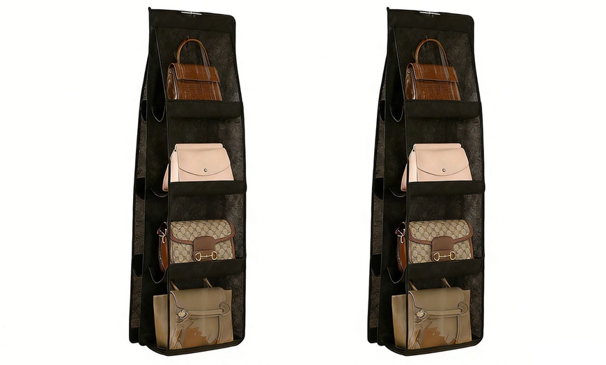 Image 6: 1 oder 2x Hängender Schrankorganizer für Taschen und Accessoires
