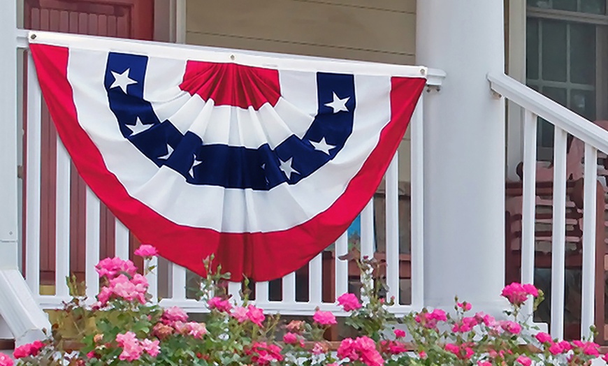 Anley American Bunting USA Pleated Half-Fan Banner Flags | Groupon