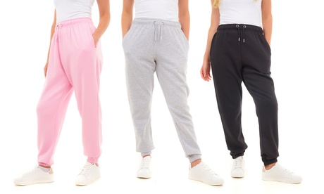 Groupon Women's Grey Oversized ’S Joggers With Cuffed Hem And Pockets: /Small