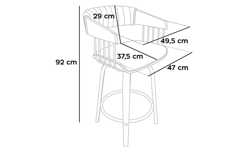 Image 5: Juego de 2 taburetes de bar