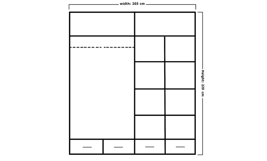Image 15: Sweden Modern High Gloss Wardrobe with Drawers