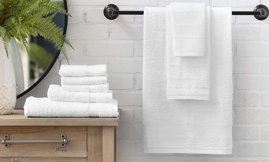 Image 1: 8-Piece Welhome 100% Cotton Towel Bale