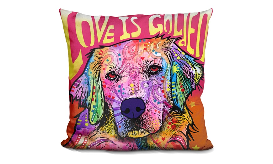 Decorative Dog & Quote Throw Pillow by Dean Russo | Groupon