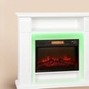 Image 8: HomCom 1800W Inset Electric Fireplace with RGB LED Lights