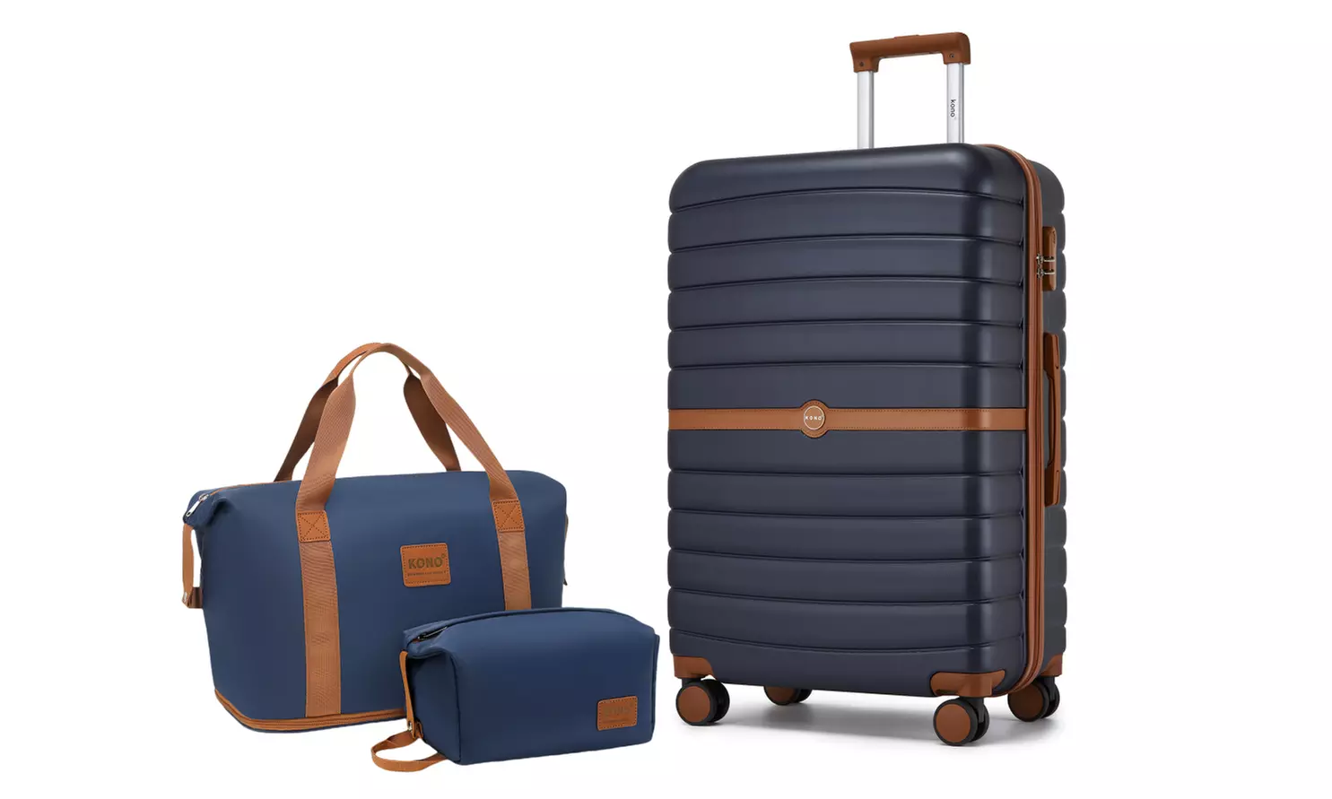 Ideal For Family Travel: KONO 1 or 3-Piece PC Luggage