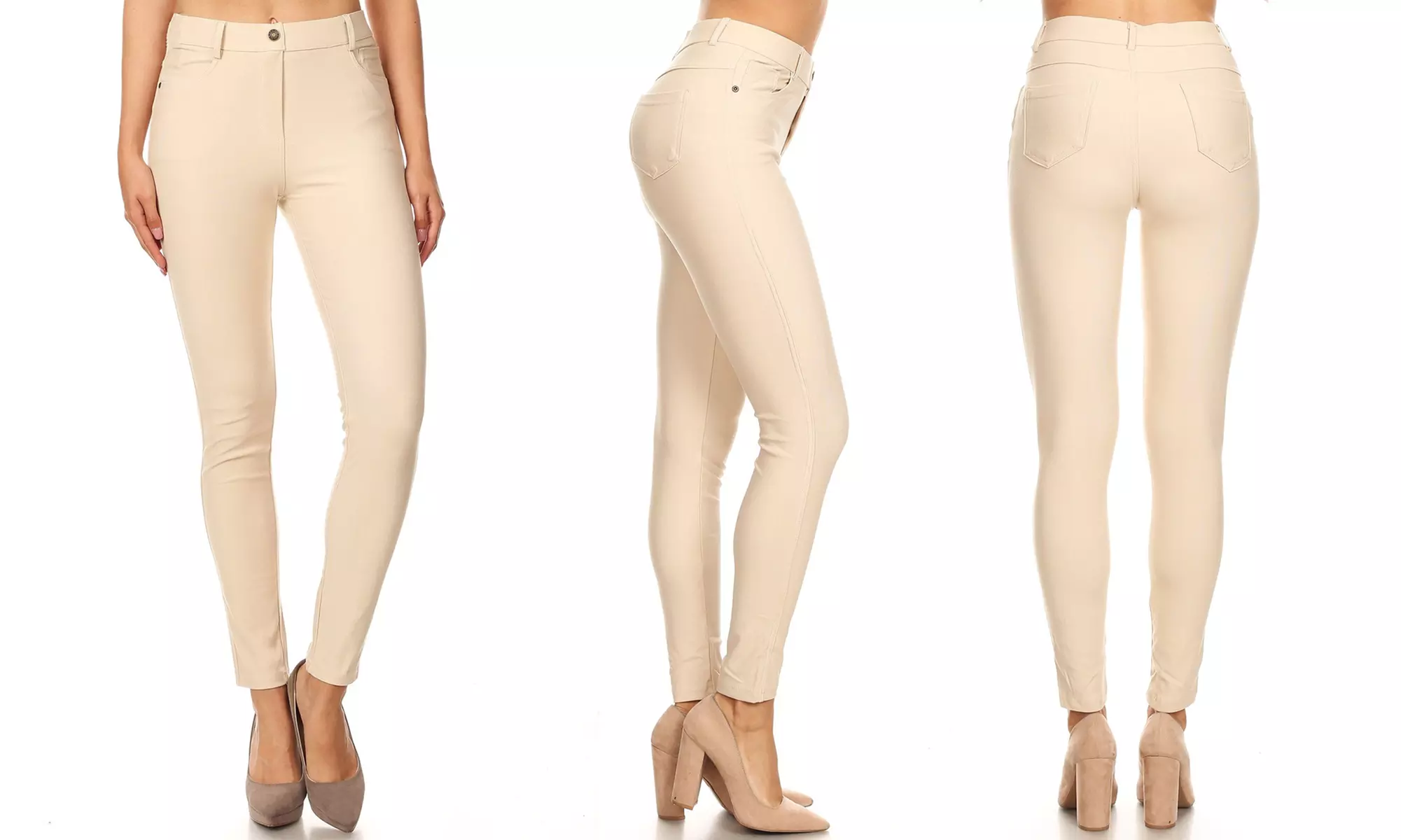  Women's Knit Jean Jeggings S-3X. Also Plus Skinny Pull On Pants