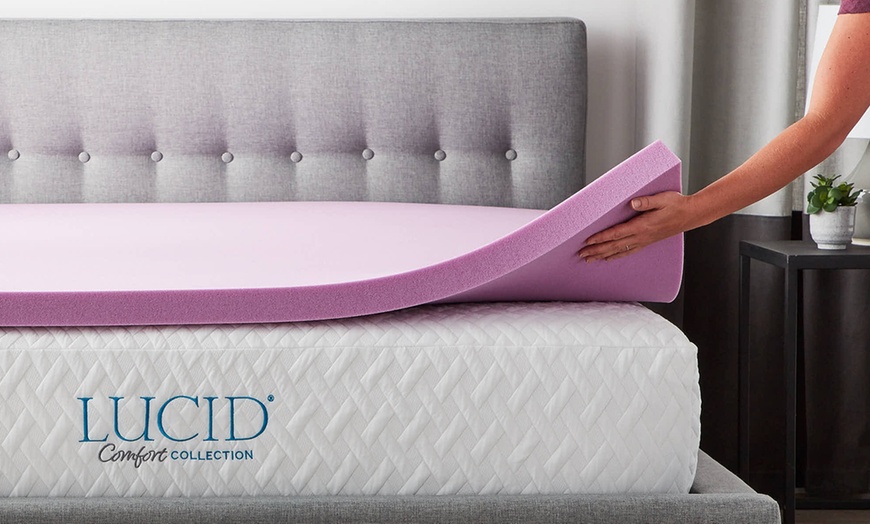 lucid 4 inch lavender mattress topper