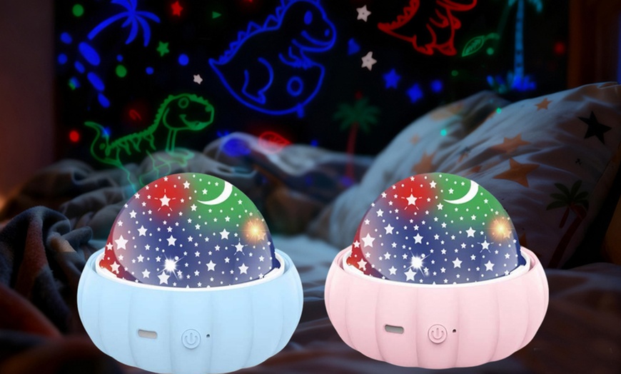 Image 1: Rotating Starry Sky Projection Night Light