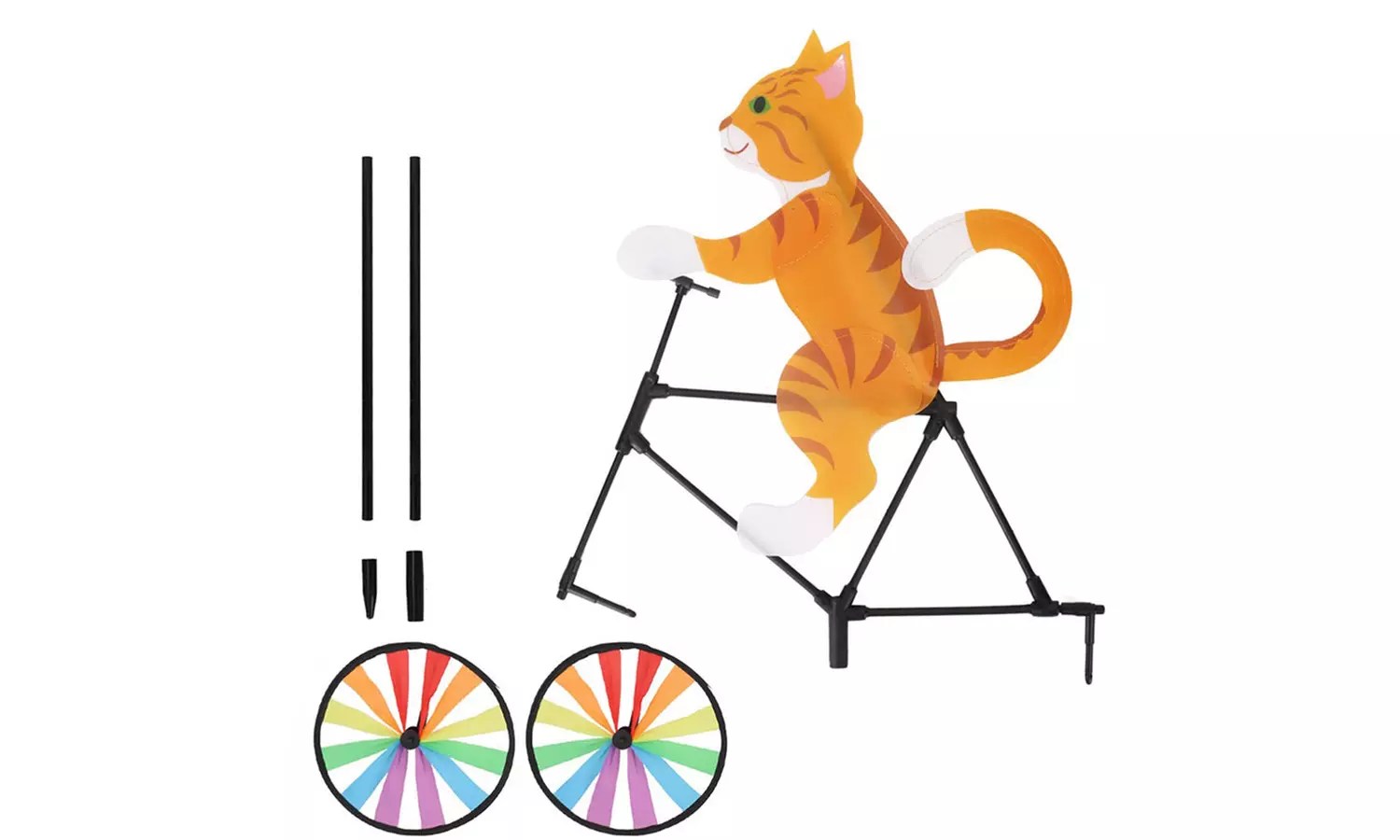 20" Animal Bike Wind Spinner Windmill Garden Funny Cat Dog Whirligig Pinwheel 