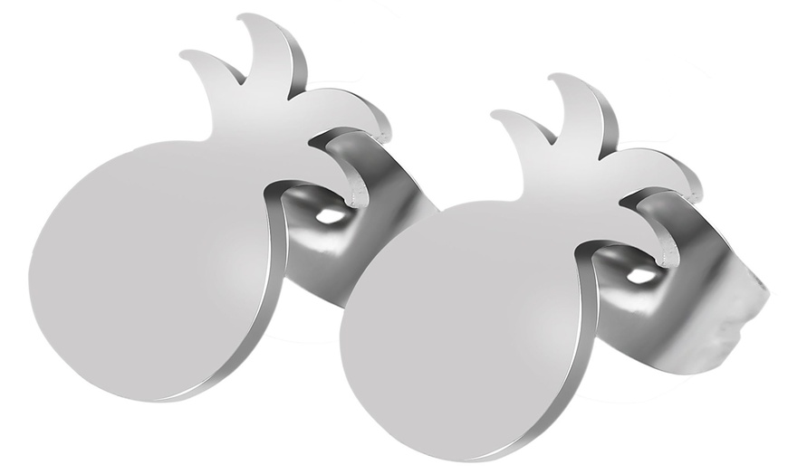 Image 10: Akzent Edelstahl-Ohrstecker für Damen