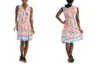 Women's Sleeveless Printed Partial-Zipper Front Closure Dresses. Plus Sizes Available. - Second Medium