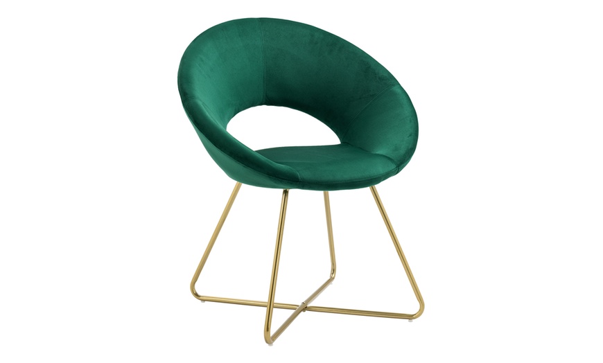 Image 4: Fauteuil rond en velours