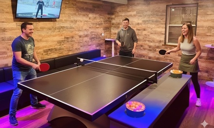 One Hour of Ping Pong Table Rental with Paddles and Balls for Two - Bowl 360 Astoria, New York 
