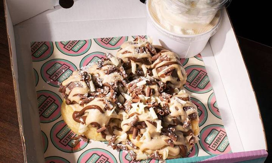 Image 1: Churros or Cookie Dough for Two or Four People with Toppings