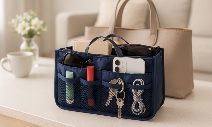 Image 1: 1x, 2x, 3x oder 4x Organizer mit 13 Fächern für Handtasche