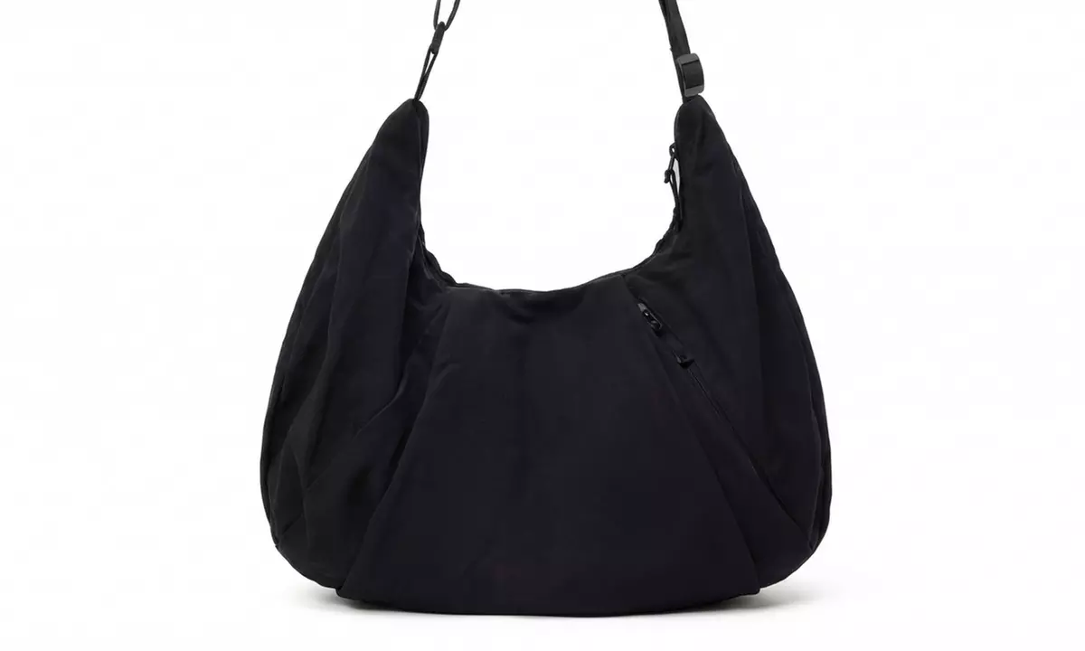 Nylon Crescent Crossbody Bag with Adjustable Strap for Women