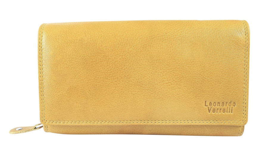 Image 39: Portefeuille en cuir véritable Leonardo Verrelli avec protection RFID
