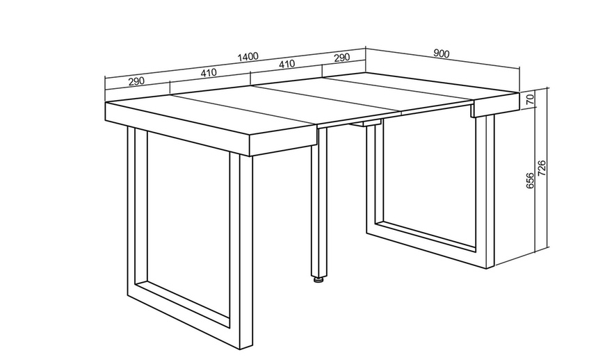 Image 17: Console extensible Skraut Home 140 cm