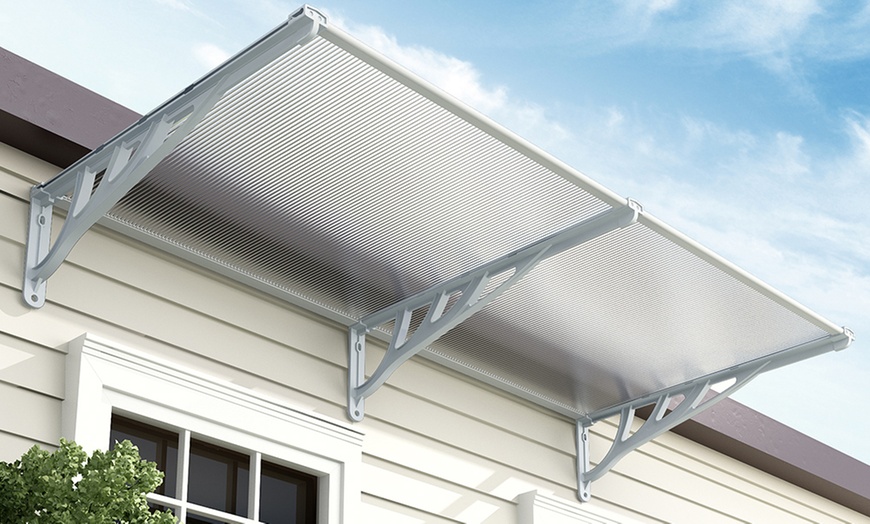 Image 14: All-Weather Plastic Sloped Canopy