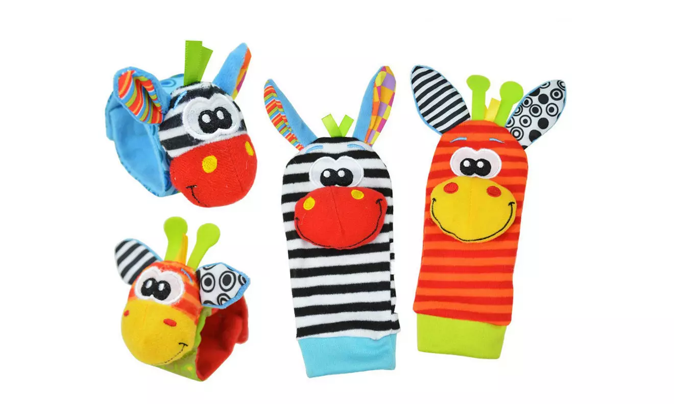 Garden Bug Foot Finder and Wrist Rattle Set (4pc)