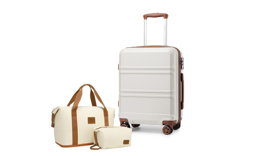 Image 3: Set de bagages 3 pièces : valise, sac de voyage et trousse de toilette