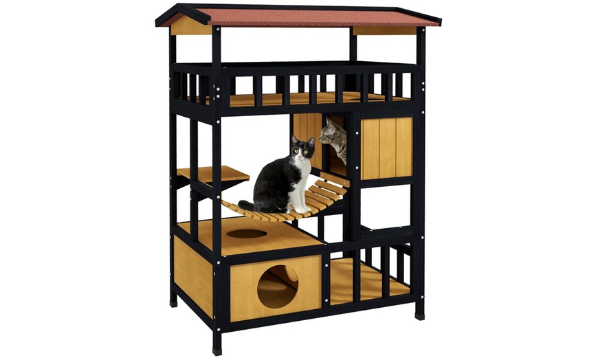 Image 9: PawHut Outdoor Cat Shelter