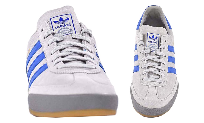 Image 5: Adidas Jeans Trainers, Iconic 80s Design in Grey & Blue