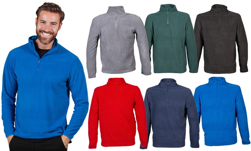Image 1: 1 o 3 pile da uomo con zip di CLRS