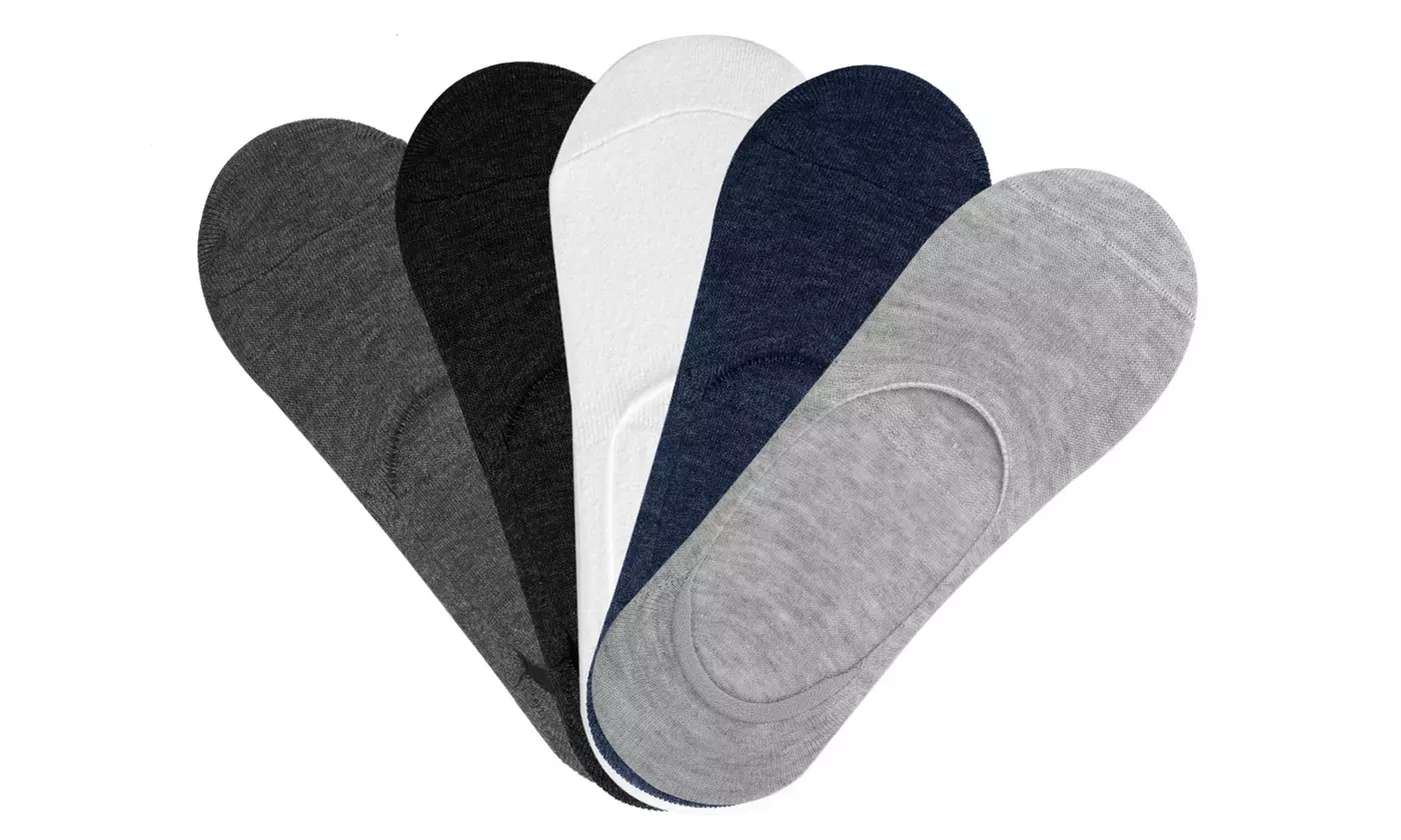 iMounTEK Mens Breathable Thin Low Cut Non-Slip Invisible No Show Socks (5-Pairs)