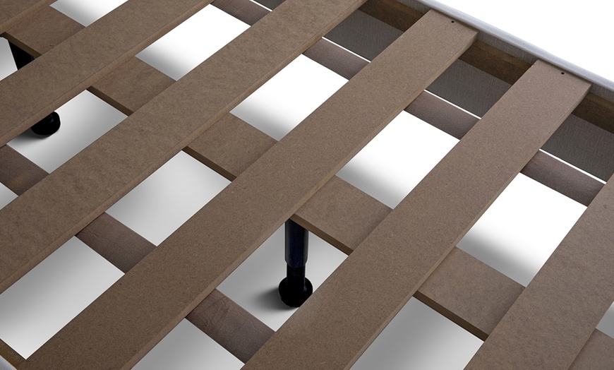 Image 12: Lit fixe "Triomphe" en similicuir, matelas "Cosmos" en option