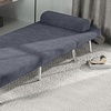 Image 26: HomCom Convertible Single Sleeper Chair Sofa Bed